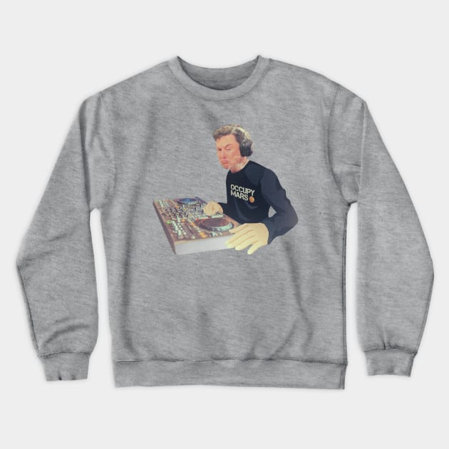 DJ Elon Musk Crewneck Sweatshirt by Vanilla Susu